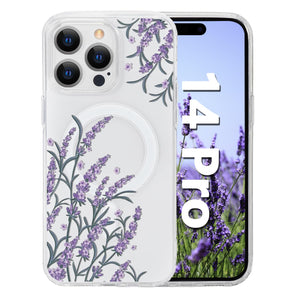 for iPhone 18 Pro Floral Case, Clear Magnetic Design, Sunset Beachy