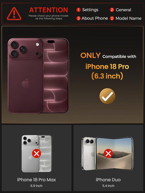 Vihibii for iPhone 18 Pro Case with Card Holder (4 Cards), Burgundy
