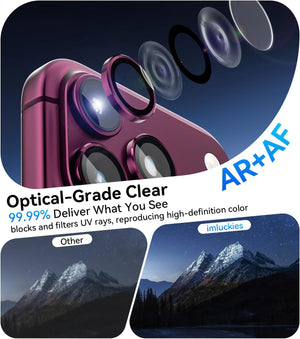 imluckies for iPhone 18 Pro/18 Pro Max Camera Lens Protector, Burgundy Red