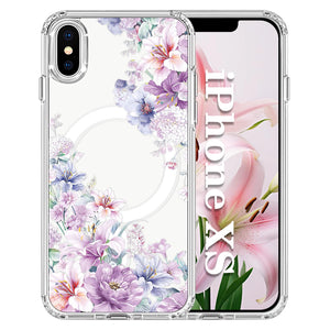 for iPhone 18 Pro Floral Case, Clear Magnetic Design, Sunset Beachy