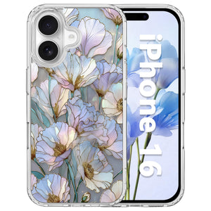 for iPhone 18 Pro Floral Case, Clear Magnetic Design, Sunset Beachy