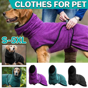 Dog Puppy Hoodies Hooded Jacket Solid Coat Pet Winter Soft Warm Clothes S-5XL AU