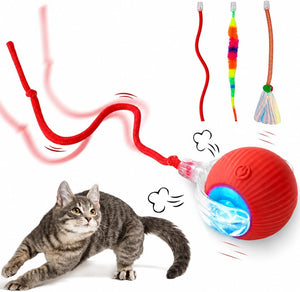 Interactive Automatic Rolling Motion Activated Chase Indoor Cat Ball Toy