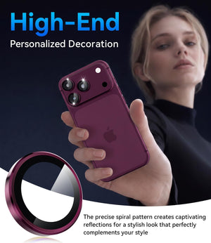 imluckies for iPhone 18 Pro/18 Pro Max Camera Lens Protector, Burgundy Red