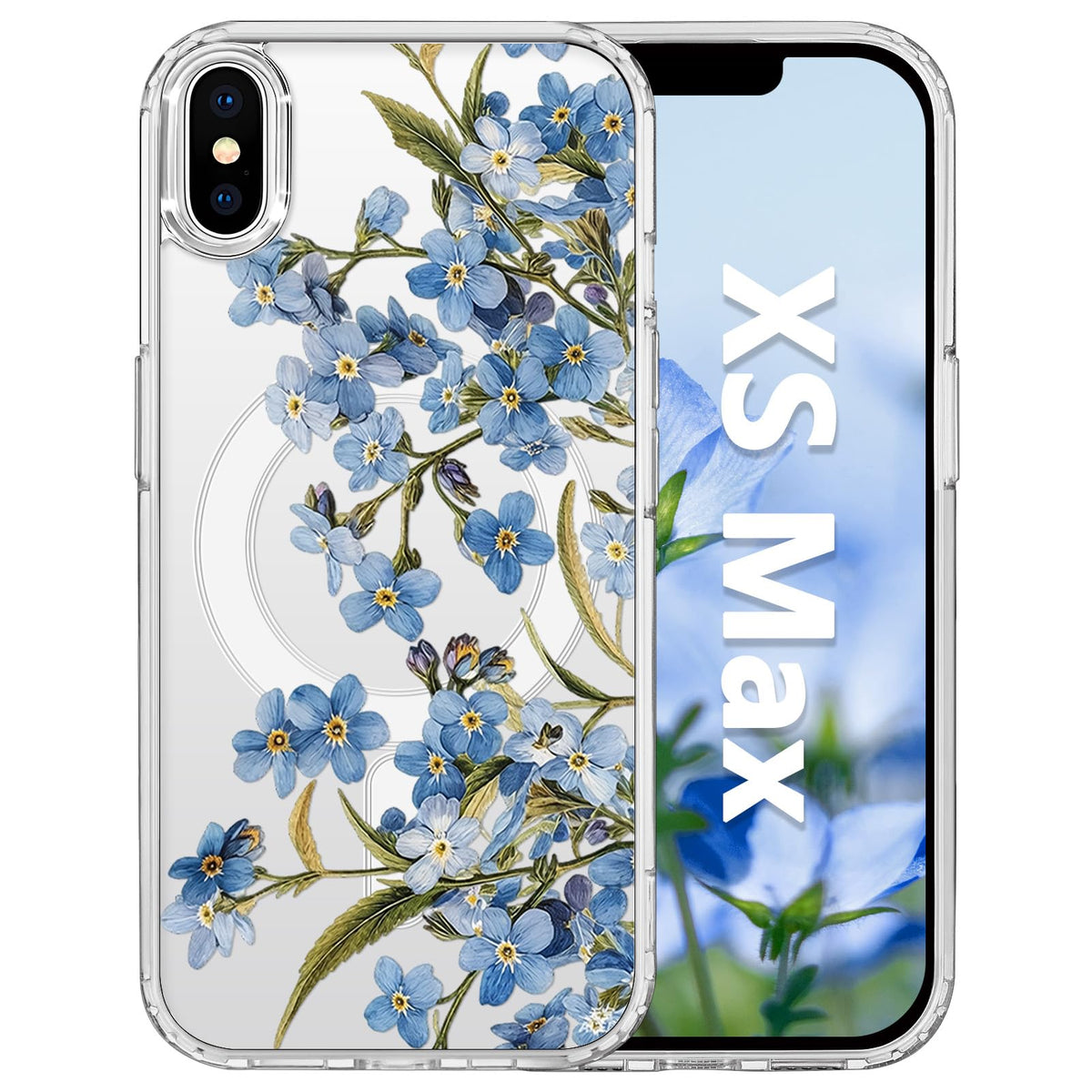for iPhone 18 Pro Floral Case, Clear Magnetic Design, Sunset Beachy