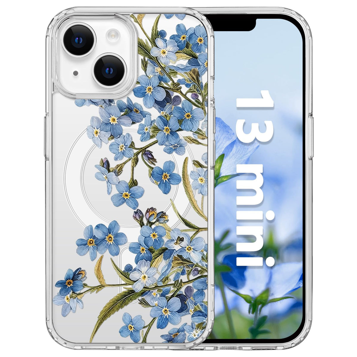 for iPhone 18 Pro Floral Case, Clear Magnetic Design, Sunset Beachy