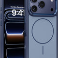 VENINGO for iPhone 17 Pro Case, Compatible with MagSafe Electroplated Camera Edge Anti-Fingerprints, Shockproof Silky Slim Protective Hybrid Case for iPhone 17 Pro 6.3'', Blue