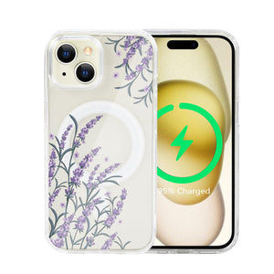 for iPhone 18 Pro Floral Case, Clear Magnetic Design, Sunset Beachy