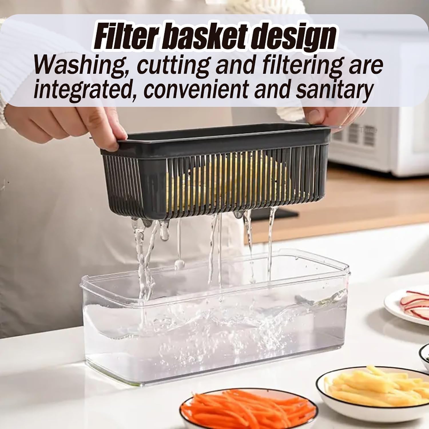 Vegetable Chopper Cutter 16-in-1, Food Veggie Chopper, Onion Dicer Mandoline Slicer with Container, Fruit Slicer and Cutter for Potato Salad Veggie Fruit French Fry Vege - Top Kitchen Tools & Gadgets