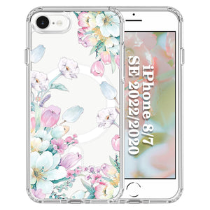 for iPhone 18 Pro Floral Case, Clear Magnetic Design, Sunset Beachy