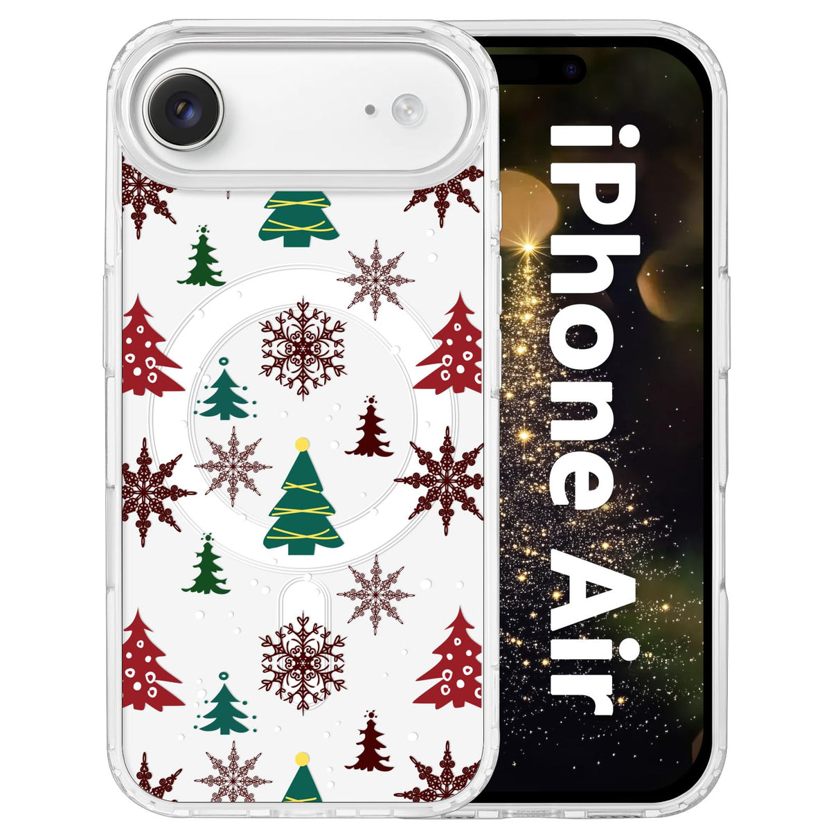 for iPhone 18 Pro Floral Case, Clear Magnetic Design, Sunset Beachy