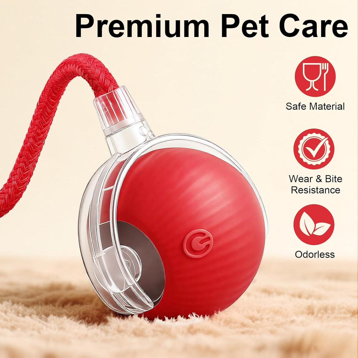 Interactive Automatic Rolling Motion Activated Chase Indoor Cat Ball Toy