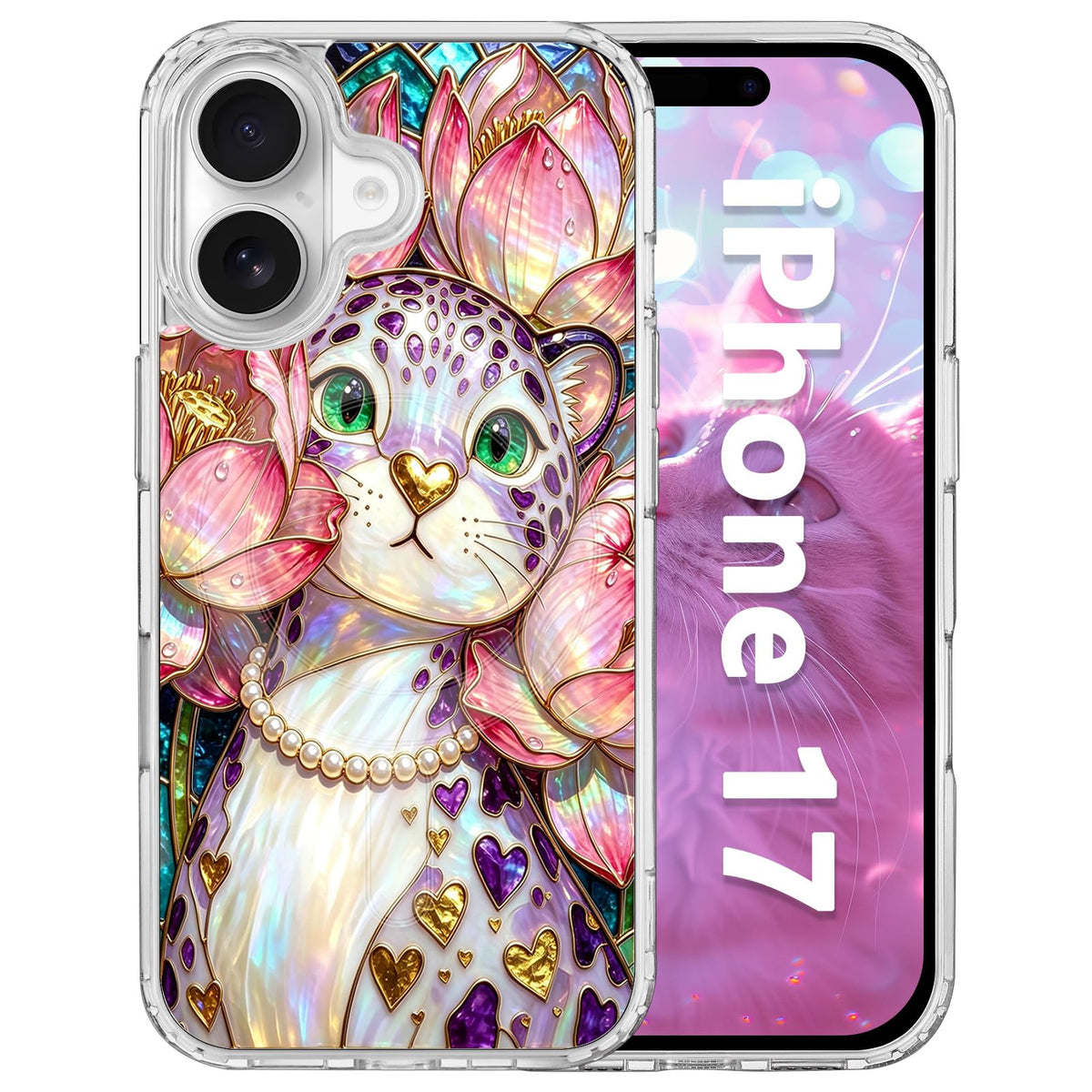 for iPhone 18 Pro Floral Case, Clear Magnetic Design, Sunset Beachy