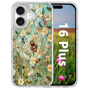 for iPhone 18 Pro Floral Case, Clear Magnetic Design, Sunset Beachy