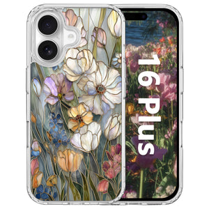 for iPhone 18 Pro Floral Case, Clear Magnetic Design, Sunset Beachy