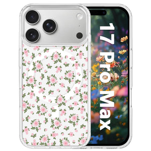 for iPhone 18 Pro Floral Case, Clear Magnetic Design, Sunset Beachy