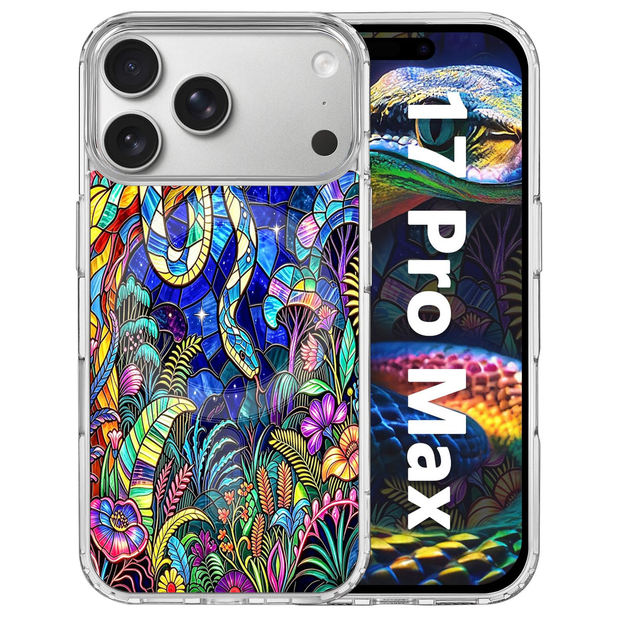 for iPhone 18 Pro Floral Case, Clear Magnetic Design, Sunset Beachy