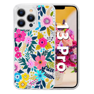 for iPhone 18 Pro Floral Case, Clear Magnetic Design, Sunset Beachy