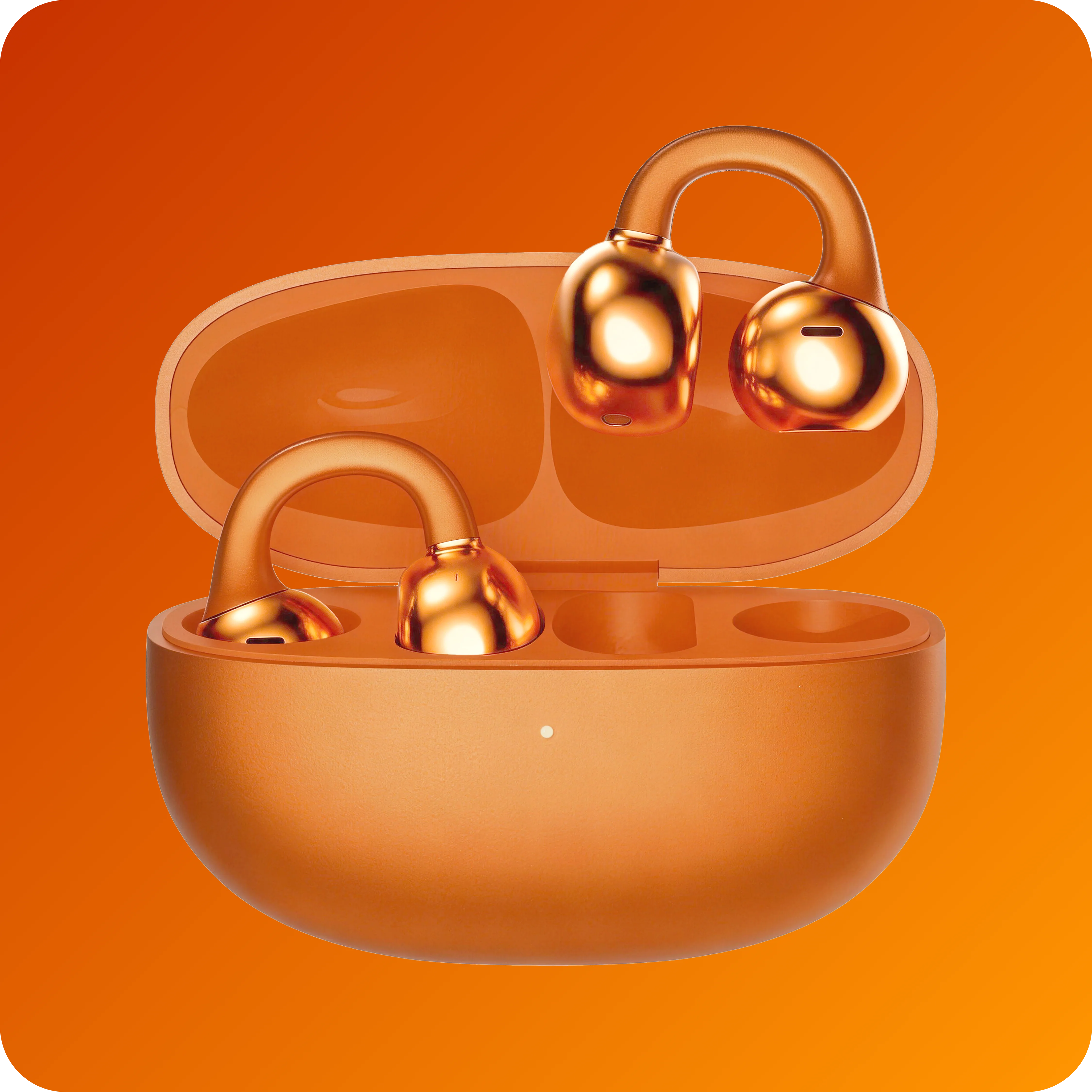 HiClips Open-Ear Earbuds Vitality Orange