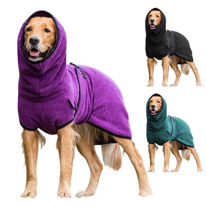 Dog Puppy Hoodies Hooded Jacket Solid Coat Pet Winter Soft Warm Clothes S-5XL AU
